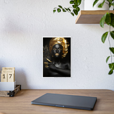 Elegant Black and Gold Art Poster - Gloss Finish | Modern Home Decor