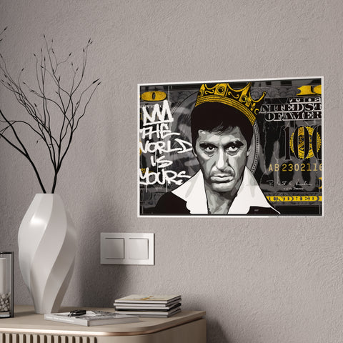 Glossy Wall Art Poster - 'The World is Yours'