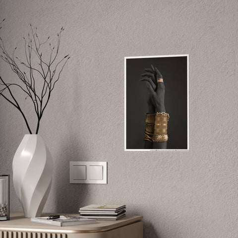Elegant Gloss Poster - Stylish Hand with Bracelets Wall Art