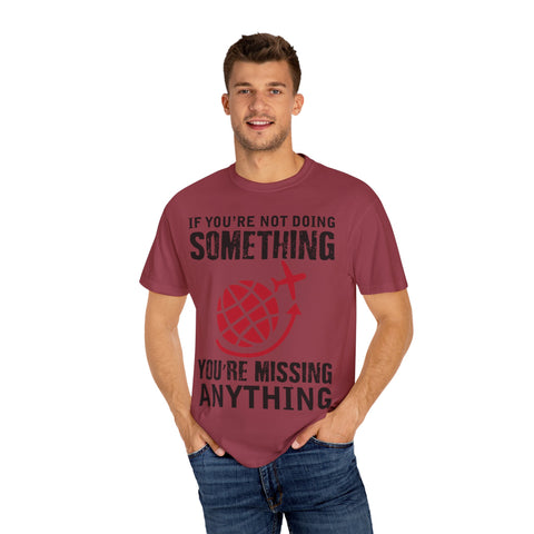 Adventure Awaits Unisex Garment-Dyed T-Shirt | Travel Quote Tee