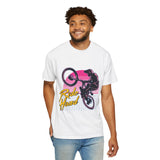 Ride Hard Unisex Garment-Dyed T-Shirt - Perfect for Cyclists & Outdoor Enthusiasts