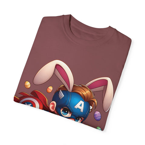 Easter Bunny Captain T-Shirt - Fun Unisex Garment-Dyed Tee
