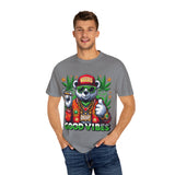 Good Vibes Panda T-Shirt - Unisex Garment-Dyed Tee for Chill Days