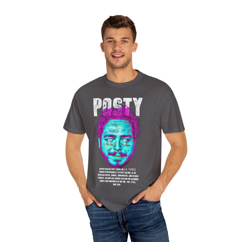 Posty Unisex Garment-Dyed T-shirt | Vibrant Vintage Style Tee for Music Lovers