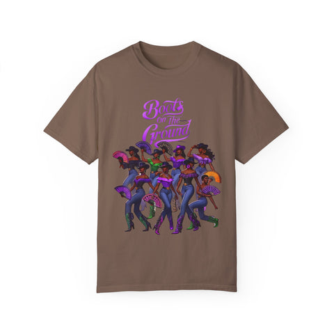 Empowering Women T-Shirt - Boots on the Ground Design - Unisex Garment-Dyed Tee