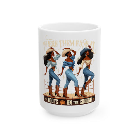 Western Boots Ceramic Coffee Mug - 11oz & 15oz Options