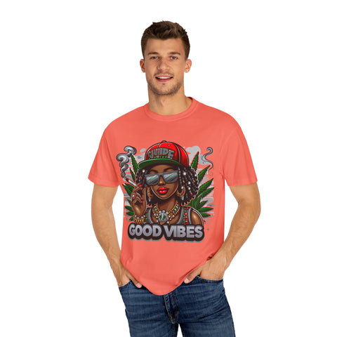 Good Vibes Unisex Garment-Dyed T-Shirt | Trendy Streetwear for Chill Days