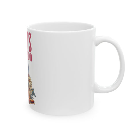 "Boho Floral Ceramic Coffee Mug – Perfect Gift for Nature Lovers"