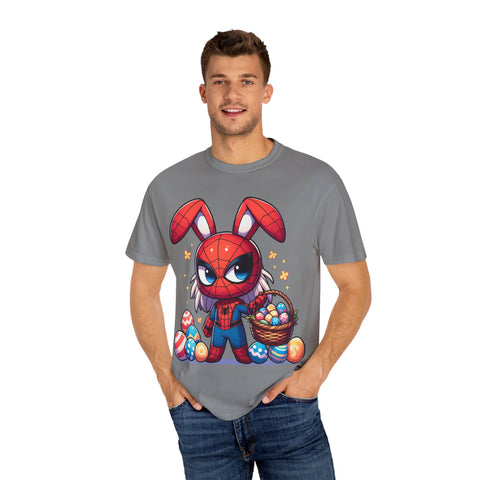 Easter Bunny Superhero T-Shirt - Unisex Garment-Dyed Tee