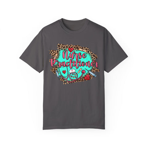 Norse Practitioner T-Shirt - Unisex Garment-Dyed Tee with Leopard Print Design
