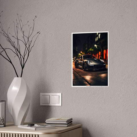 Luxury Car Gloss Poster - Night City Vibe Wall Art