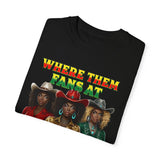 Where Them Fangs At Unisex Garment-Dyed T-shirt - Bold Graphic Tee for Women