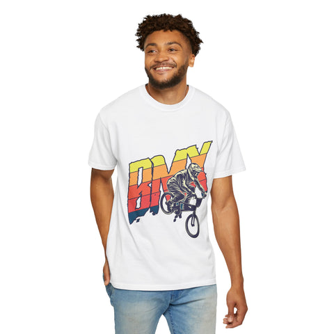 BMX Rider Unisex Garment-Dyed T-Shirt | Retro Cycling Style