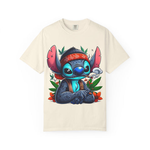 Vibrant Cartoon T-Shirt with Chill Vibe - Unisex Garment-Dyed Tee