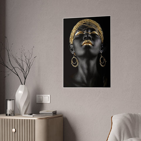 Elegant Black & Gold Wall Art Poster - Inspirational Home Decor