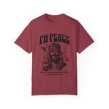 Unisex Garment-Dyed Peace T-Shirt - Vintage Style for Calm Living