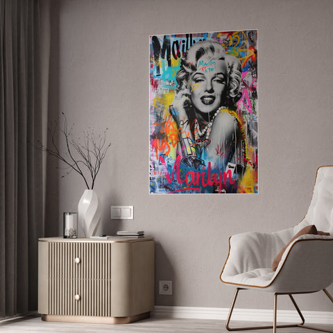 Vibrant Marilyn Monroe Gloss Art Poster - Colorful Wall Decor
