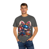 Easter Bunny Captain T-Shirt - Fun Unisex Garment-Dyed Tee