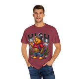 High Vibes Unisex Garment-Dyed T-shirt with Cartoon Bear Design
