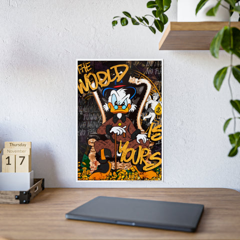Glossy Art Poster - 'The World is Yours' Wall Decor