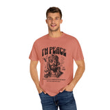 Unisex Garment-Dyed Peace T-Shirt - Vintage Style for Calm Living
