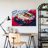 Porsche 911RSR Glossy Art Poster - Racing Wall Decor for Car Enthusiasts
