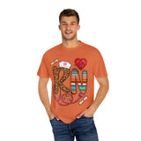 RN Nurse Graphic T-Shirt - Cute Leopard Print Design for Healthcare Workers
