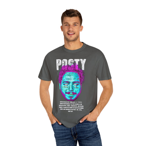 Posty Unisex Garment-Dyed T-shirt | Vibrant Vintage Style Tee for Music Lovers