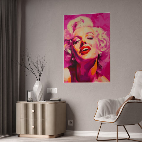 Vibrant Marilyn Monroe Gloss Poster - Colorful Wall Art for Home Decor