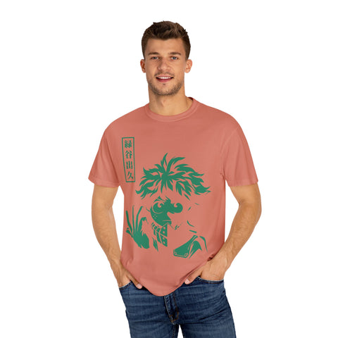 Anime-Inspired Unisex T-Shirt - Hand-Drawn Green Character Design